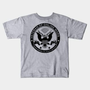 Veteran of Online Wars - Black logo Kids T-Shirt